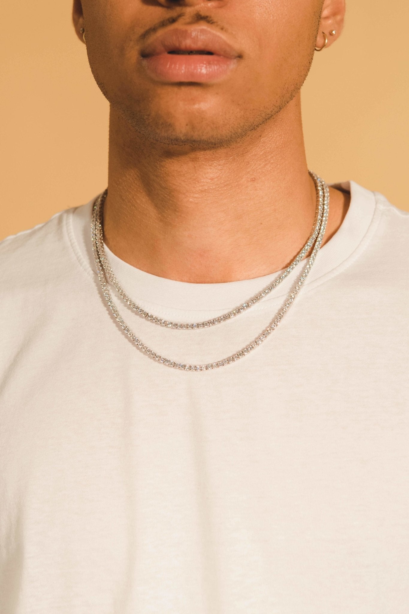 3mm Tennis Chain Bundle - White Gold - Cernucci